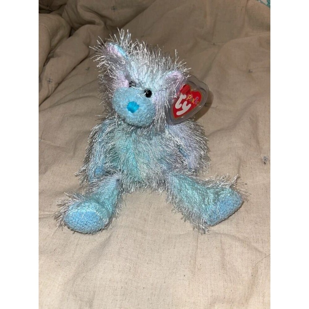 Ty Punkies "Twizzles" The Blue & Purple Bear 9" Plush 2002 Retired MWMT